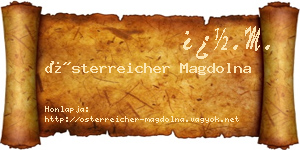 Österreicher Magdolna névjegykártya