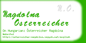 magdolna osterreicher business card
